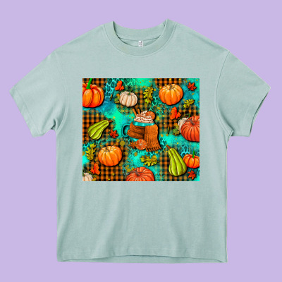 Pumpkin Spice And Pumpkin Heavy Core Tee Designed By Adodesignshop