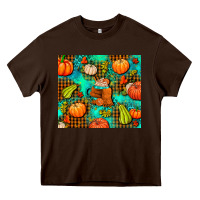 Chocolate Brown pumpkin spice and pumpkin Heavy Core Tee - AdoDesignShop
