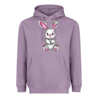 Lavender Cute bunny Easter Heavyweight Hoodie - CowGirlArtShop