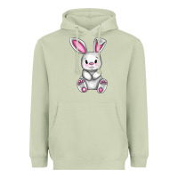 Matcha Cute bunny Easter Heavyweight Hoodie - CowGirlArtShop