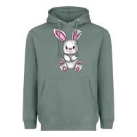 Sage Cute bunny Easter Heavyweight Hoodie - CowGirlArtShop