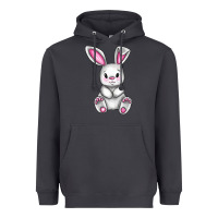 Smoke Cute bunny Easter Heavyweight Hoodie - CowGirlArtShop