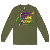 Army Green mardi gras parades beads french quarter beignets k Long Sleeve Tee - LillyAllenDesigns
