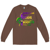 Chestnut mardi gras parades beads french quarter beignets k Long Sleeve Tee - LillyAllenDesigns