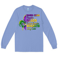 Colony Blue mardi gras parades beads french quarter beignets k Long Sleeve Tee - LillyAllenDesigns