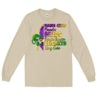 Mushroom mardi gras parades beads french quarter beignets k Long Sleeve Tee - LillyAllenDesigns