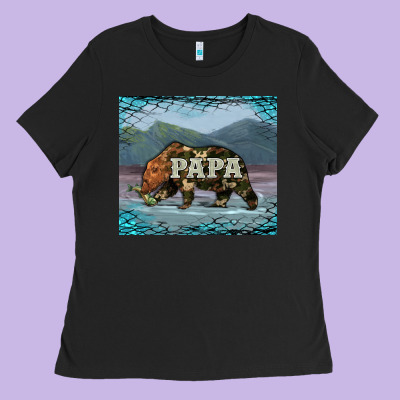 Papa Bear Tumbler Ladies Tee Designed By Artiststas