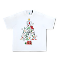 White nurse christmas tree Urban Heavy Tee - MaliasSmallBusiness