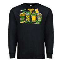Black St. Patrick's Day Nurse coffee cups Premium Sweatshirt - HowdyJamesFarm