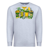 Heather Grey St. Patrick's Day Nurse coffee cups Premium Sweatshirt - HowdyJamesFarm