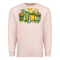Pale Pink St. Patrick's Day Nurse coffee cups Premium Sweatshirt - HowdyJamesFarm