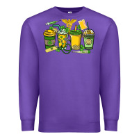 Purple St. Patrick's Day Nurse coffee cups Premium Sweatshirt - HowdyJamesFarm