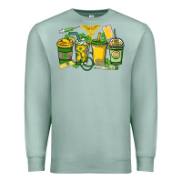 Seafoam St. Patrick's Day Nurse coffee cups Premium Sweatshirt - HowdyJamesFarm