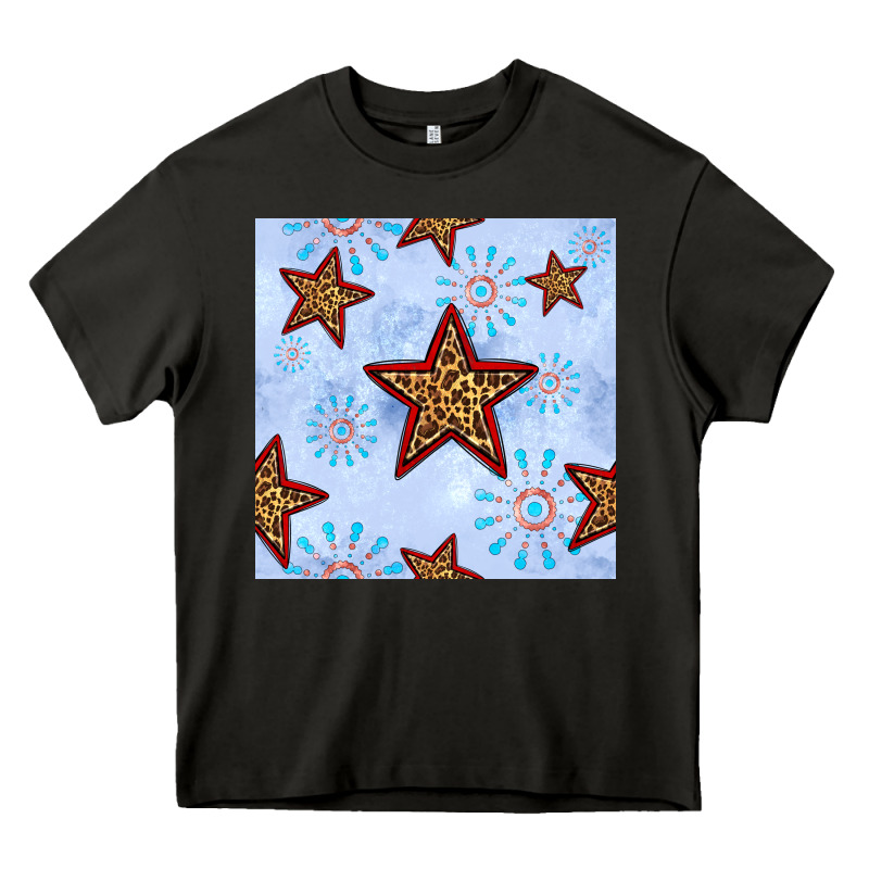 4th Of July Leopard Star Seamless Pattern Heavy Core Tee by BundleAndBundleShop | Teevron