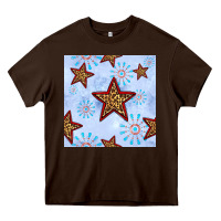 Chocolate Brown 4th of july leopard star seamless pattern Heavy Core Tee - BundleAndBundleShop