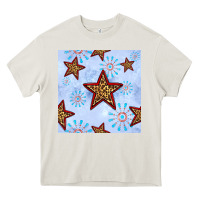 Cream 4th of july leopard star seamless pattern Heavy Core Tee - BundleAndBundleShop