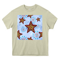 Mossy 4th of july leopard star seamless pattern Heavy Core Tee - BundleAndBundleShop