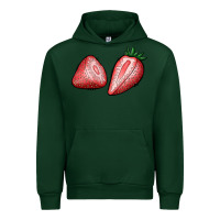 Forest Green strawberries Urban Hoodie - BundleAndBundleShop
