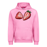 Fuchsia Pink strawberries Urban Hoodie - BundleAndBundleShop