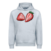 Heather Grey strawberries Urban Hoodie - BundleAndBundleShop
