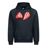 Navy strawberries Urban Hoodie - BundleAndBundleShop
