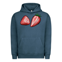 Pigment Midnight Navy strawberries Urban Hoodie - BundleAndBundleShop