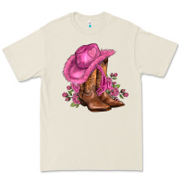 Bone valentines day boots cowgirl hat and roses Premium Tee - AdoDesignShop