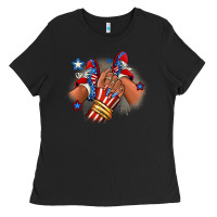 Black America afro girl sneakers Ladies Tee - RanaPortraitStore