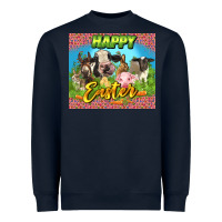 Happy Easter Farm Animals 20oz Skinny Heavyweight Sweatshirt | Teevron