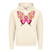 Vintage Artic Pink ribbon Breast Cancer butterfly Vintage Hoodie - NancyCooperArtShop