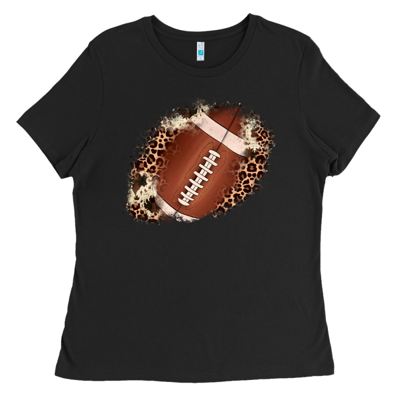 Football Cowhide Leopard Patch Ladies Tee by JahusDesignShop | Teevron