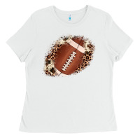 White football cowhide leopard patch Ladies Tee - JahusDesignShop