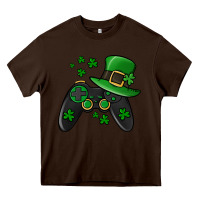 Chocolate Brown St Patricks Day Gamer Heavy Core Tee - Jasminsmagicworld