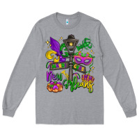 Heather Grey new orleans mardi gras Long Sleeve Tee - LillyAllenDesigns
