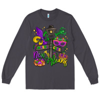 Smoke new orleans mardi gras Long Sleeve Tee - LillyAllenDesigns