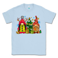 Dusty Blue gnome Christmas Classic Tee - CowhideDigitalArt