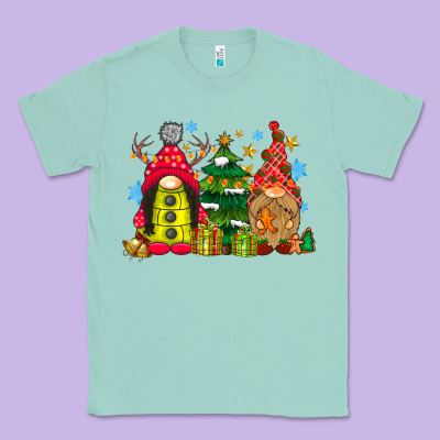 Gnome Christmas Classic Tee Designed By Cowhidedigitalart