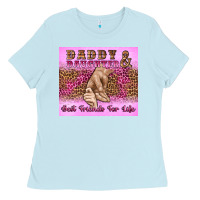 Baby Blue daddy and daughter best friends for life Ladies Tee - Artiststas