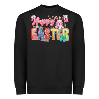Black Happy Easter Nurse Heavyweight Sweatshirt - LillyAllenDesigns