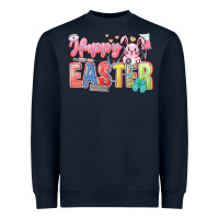 Navy Happy Easter Nurse Heavyweight Sweatshirt - LillyAllenDesigns