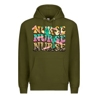 Army Green Nurse Nurse Nurse Premium Hoodie - CowGirlArtShop