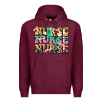 Burgundy Nurse Nurse Nurse Premium Hoodie - CowGirlArtShop