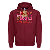 Burgundy Daddy's Valentine Zipper Hoodie - HowdyJamesFarm