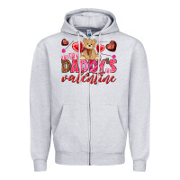 Heather Grey Daddy's Valentine Zipper Hoodie - HowdyJamesFarm