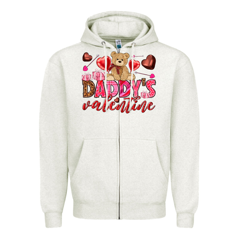Daddy's Valentine Zipper Hoodie by HowdyJamesFarm | Teevron