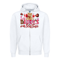 White Daddy's Valentine Zipper Hoodie - HowdyJamesFarm