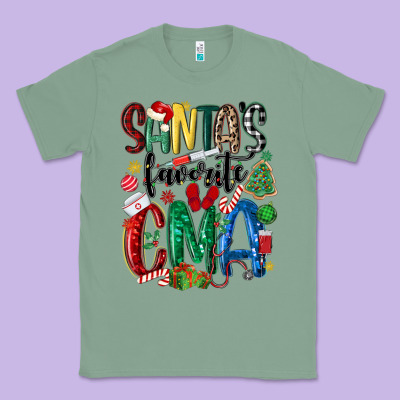 Santas Favorite Cma Nurse Classic Tee Designed By Maliassmallbusiness