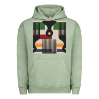 Pigment Oil Green afro comb seamless pattern Urban Hoodie - BundleAndBundleShop
