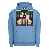 Pigment Pebble Blue afro comb seamless pattern Urban Hoodie - BundleAndBundleShop