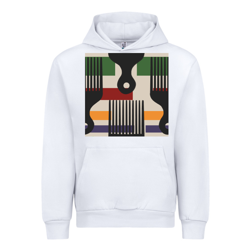 Afro Comb Seamless Pattern Urban Hoodie by BundleAndBundleShop | Teevron